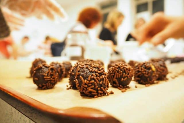 Gerollte Pralinen Runde Pralinen